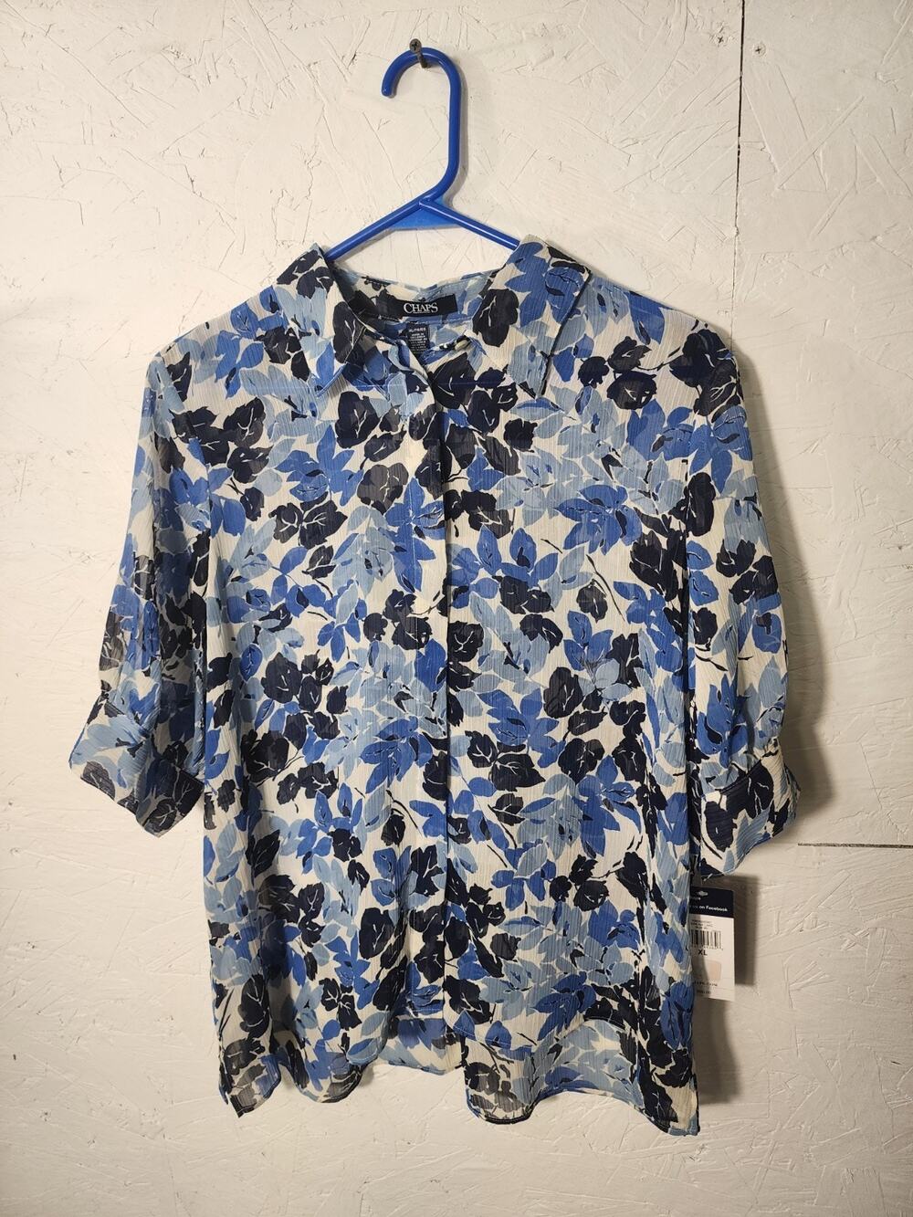 Womens Chaps Abstract Blouse XL NWT